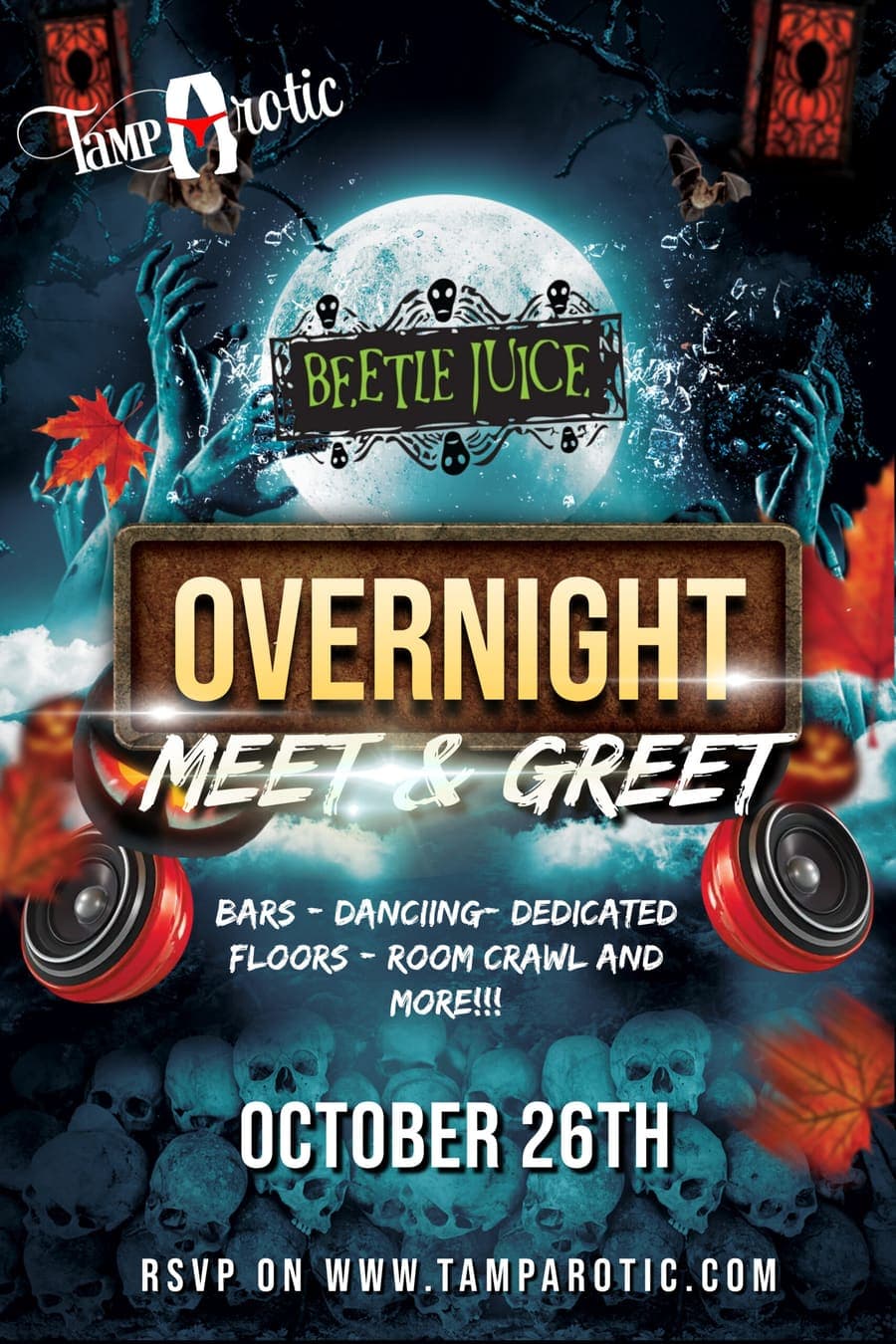 Flyer — TampArotic Halloween party night.