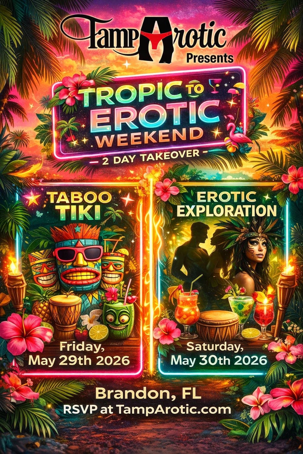 Flyer — Tropic to Erotic TampArotic weekend-takeover.